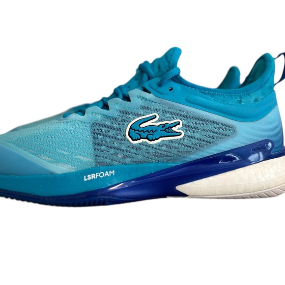 Lacoste AG-LT23 Lite Tennis Shoes/Sneakers Blue Women US 9.5 - Picture 1 of 16